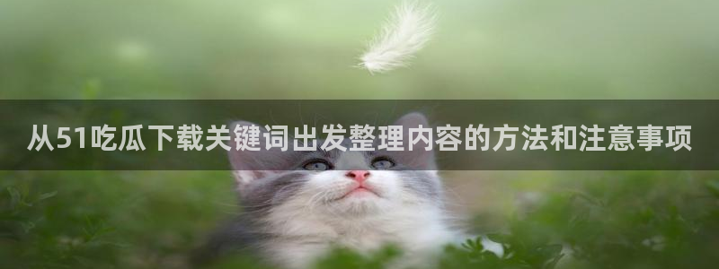黑料最新事件:从51吃瓜下载关键词出发整理内容的方法和注意事项
